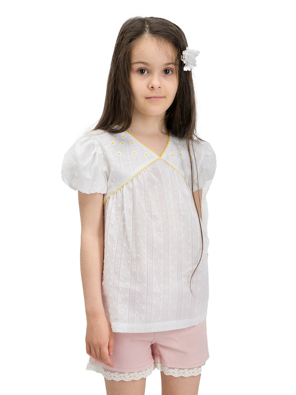 Bell Sleeve Embroidered Top