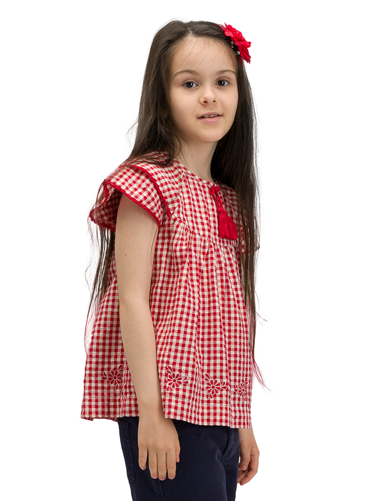 Frill Sleeve Embroidered Pretty Top