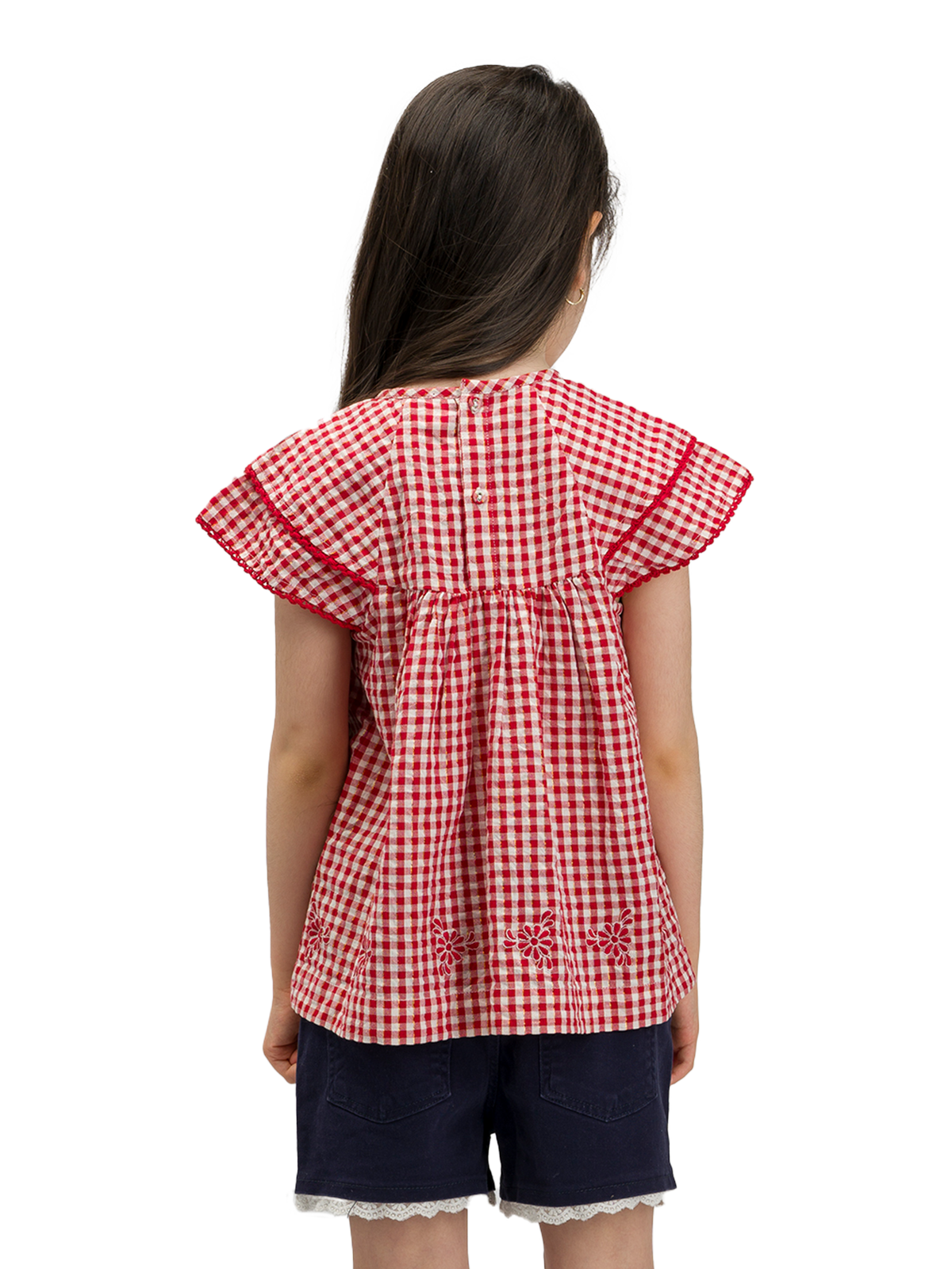 Frill Sleeve Embroidered Pretty Top