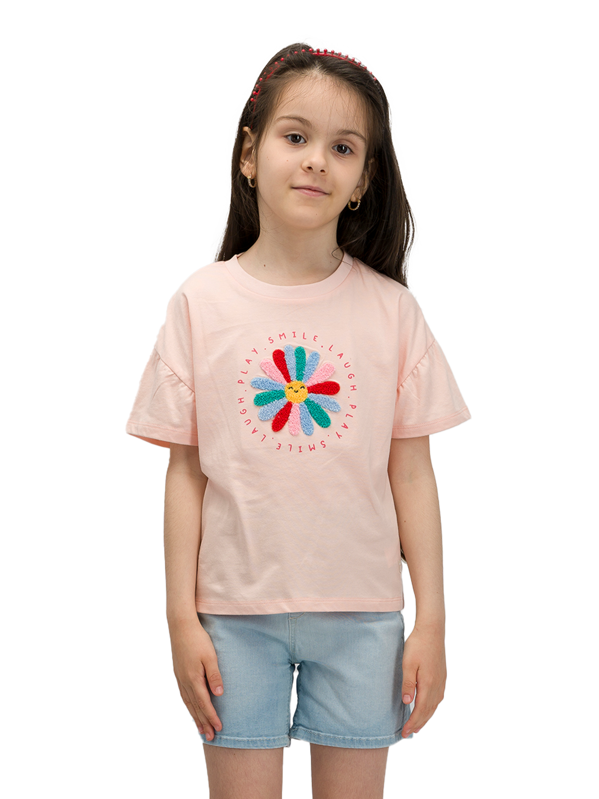 Smiley Bloom Ruffle Tee